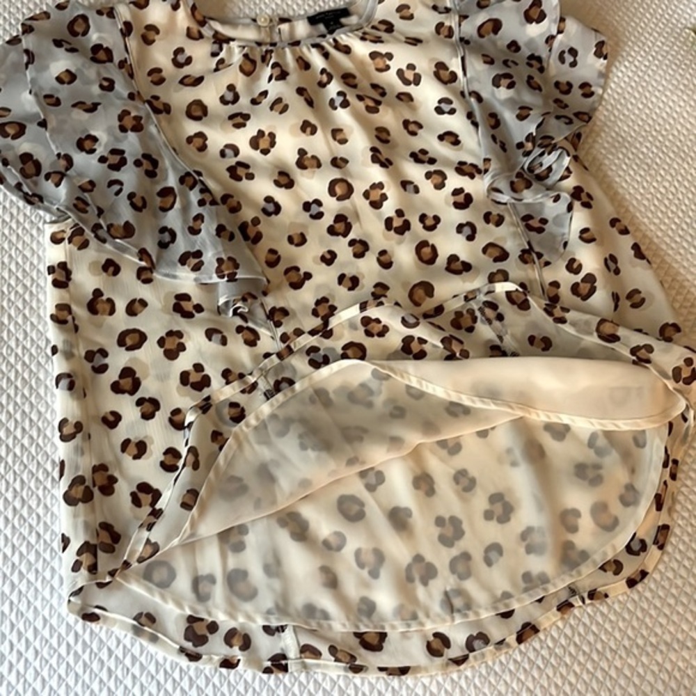 Ann Taylor Sleeveless‎ Ruffled Blouse Petite Small - Picture 6 of 8